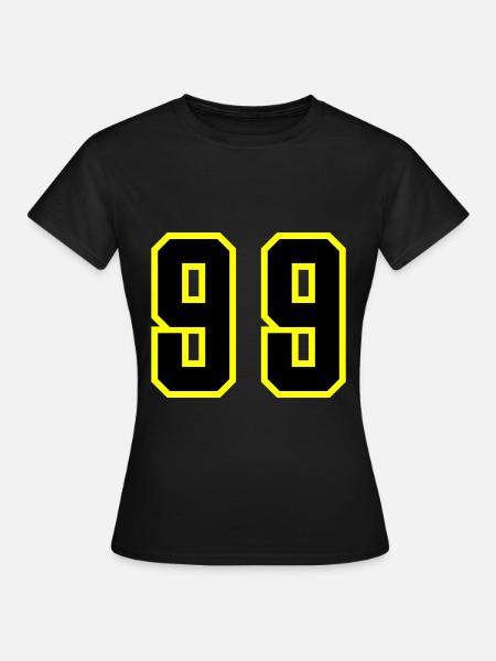 99 Zahl Trikot - Frauen T-Shirt - Schwarz
