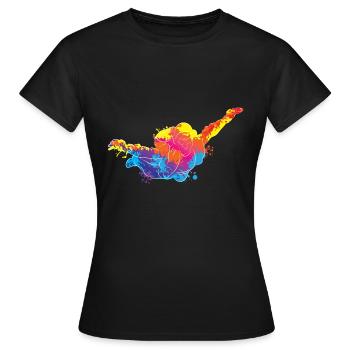 Skydiving - Women's T-Shirt - black - Front - AI Model Female 172 dark (172cm)