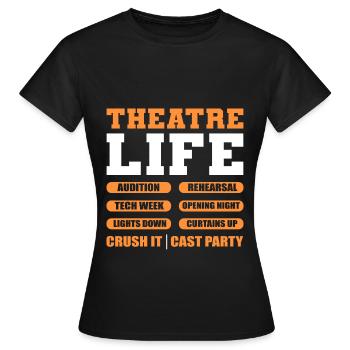Theater Schauspiel Schauspieler Schauspielerin - Frauen T-Shirt - Schwarz - Vorne - AI Model Female 172 dark (172cm)