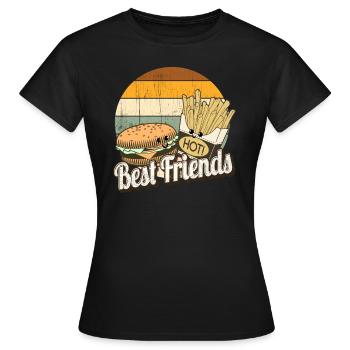 meilleurs amis - T-shirt Femme - noir - Devant - AI Model Female 172 dark (172cm)