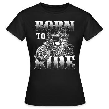 Né pour conduire des motocyclistes - T-shirt Femme - noir - Devant - AI Model Female 172 dark (172cm)