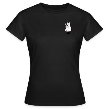 Ghost Cat - Frauen T-Shirt - Schwarz - Vorne - AI Model Female 172 dark (172cm)