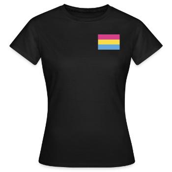 Le drapeau Pansexuel - T-shirt Femme - noir - Devant - AI Model Female 172 dark (172cm)
