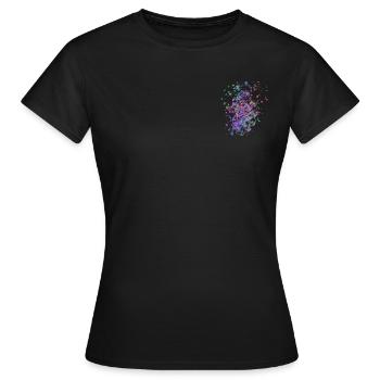Wasserfarben Unalome lila blau Geschenk Idee - Frauen T-Shirt - Schwarz - Vorne - AI Model Female 172 dark (172cm)
