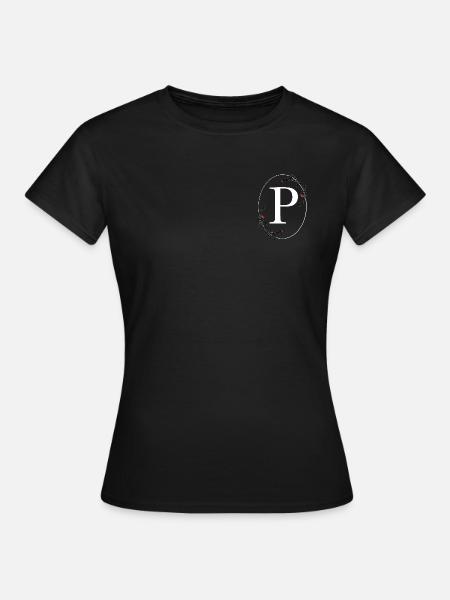 Buchstabe P - Frauen T-Shirt - Schwarz