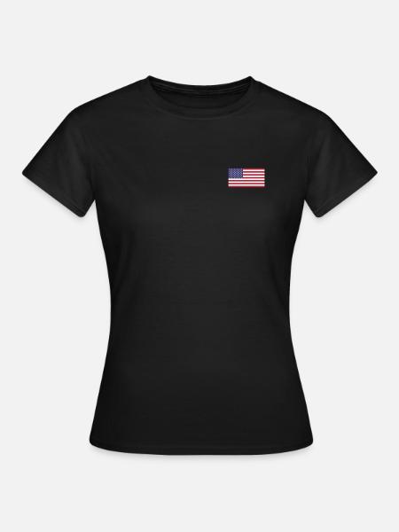 Flag of the United States - Frauen T-Shirt - Schwarz