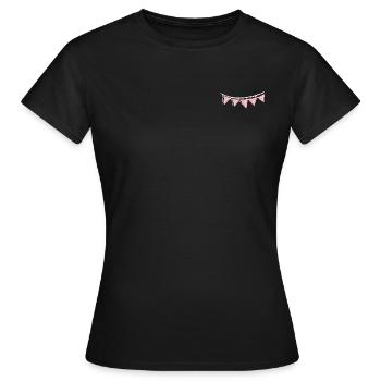 Pennant Garland _outline_white_rosé - Women's T-Shirt - black - Front - AI Model Female 172 dark (172cm)