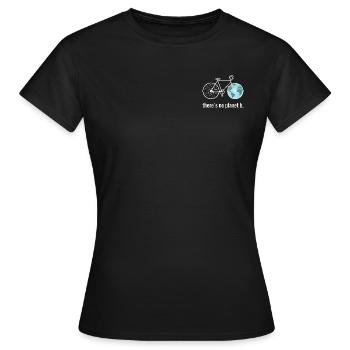 planet b_Fahrrad_white_world color - Frauen T-Shirt - Schwarz - Vorne - AI Model Female 172 dark (172cm)