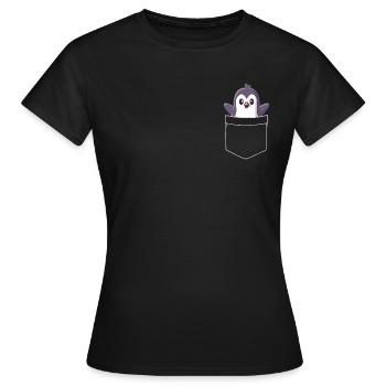 Bébé bébé dans la poche - T-shirt Femme - noir - Devant - AI Model Female 172 dark (172cm)