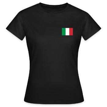 Italy flag - Women's T-Shirt - black - Front - AI Model Female 172 dark (172cm)