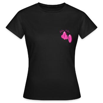 Feminism concerns everyone! Sweet vagina Dolce Vulvar - Women's T-Shirt - black - Front - AI Model Female 172 dark (172cm)