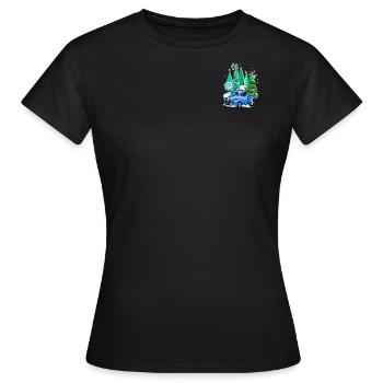 Winter Pick-Up Weihnachtsprint - Frauen T-Shirt - Schwarz - Vorne - AI Model Female 172 dark (172cm)