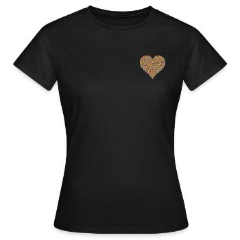 Confetti Heart - Women's T-Shirt - black - Front - AI Model Female 172 dark (172cm)