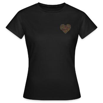 Confetti Heart - Women's T-Shirt - black - Front - AI Model Female 172 dark (172cm)