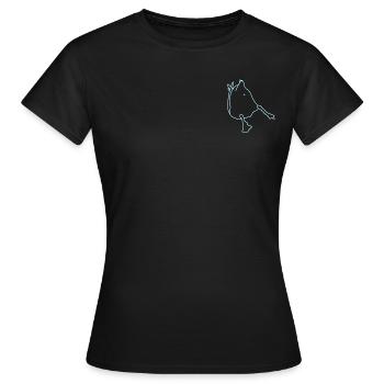 Enten Hintern blau - Frauen T-Shirt - Schwarz - Vorne - AI Model Female 172 dark (172cm)