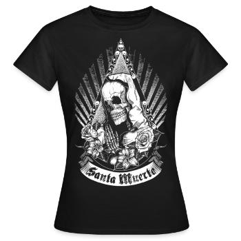 Santa Muerte - Schwarze Version - Frauen T-Shirt - Schwarz - Vorne - AI Model Female 172 dark (172cm)