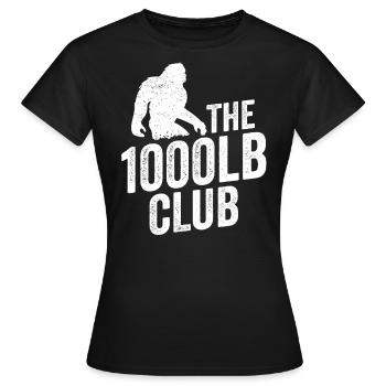 1000 Pfund Club Member TShirt, Sasquatch - Frauen T-Shirt - Schwarz - Vorne - AI Model Female 172 dark (172cm)