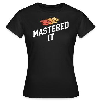 Mastered It Masters Abschlussfeier - Frauen T-Shirt - Schwarz - Vorne - AI Model Female 172 dark (172cm)