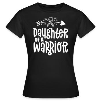 Fille d’un guerrier de la maladie rare - T-shirt Femme - noir - Devant - AI Model Female 172 dark (172cm)