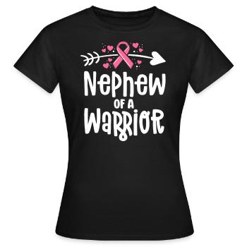 Newphew Of A Warrior Family Chemises contre le cancer du sein - T-shirt Femme - noir - Devant - AI Model Female 172 dark (172cm)