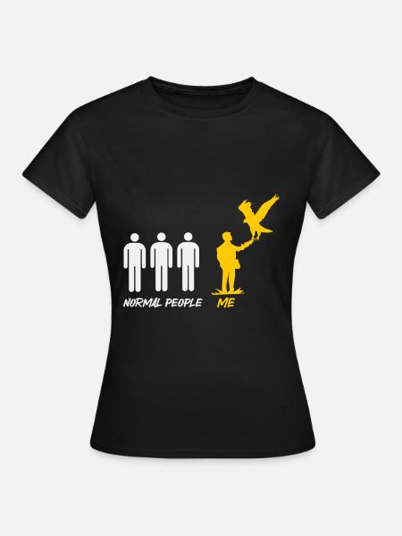 Falknerei Ornithologie Geschenk - Frauen T-Shirt - Schwarz