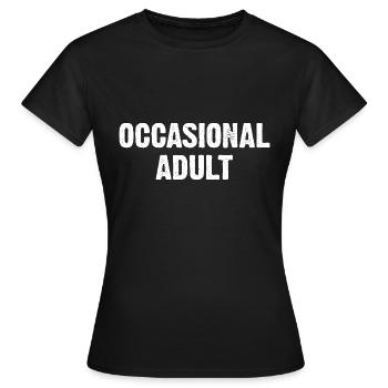Adulte occasionnel - T-shirt Femme - noir - Devant - AI Model Female 172 dark (172cm)