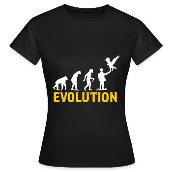 Falknerei Ornithologie Geschenk - Frauen T-Shirt - Schwarz - Vorne - AI Model Female 172 dark (172cm)
