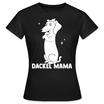 Dackel Mama Hundeliebhaber Dachshund Muttertag Dac - Frauen T-Shirt - Schwarz - Vorne - AI Model Female 172 dark (172cm)
