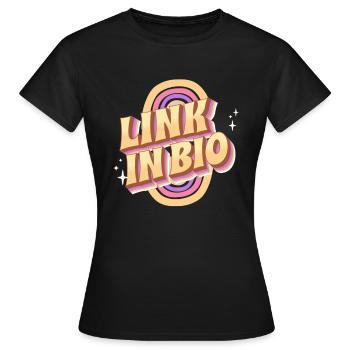 Lien dans Bio - Rainbow - T-shirt Femme - noir - Devant - AI Model Female 172 dark (172cm)