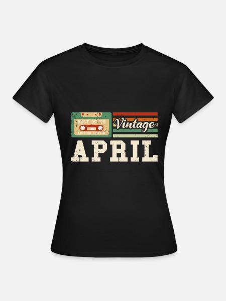 44. Geburtstag April Jahrgang 1979 Vintage - Frauen T-Shirt - Schwarz