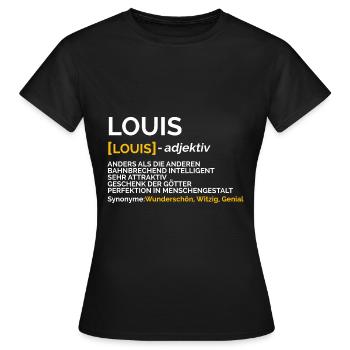 Louis - Frauen T-Shirt - Schwarz - Vorne - AI Model Female 172 dark (172cm)