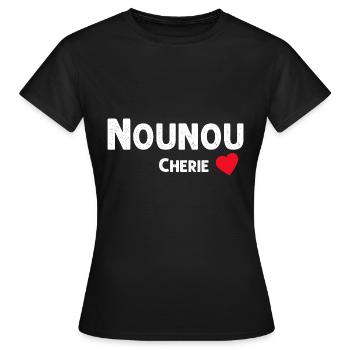 Nounou Chérie - T-shirt Femme - noir - Devant - AI Model Female 172 dark (172cm)