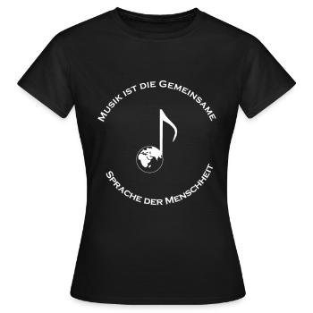Musik Musikinstrument Chor Musizieren Singen - Frauen T-Shirt - Schwarz - Vorne - AI Model Female 172 dark (172cm)