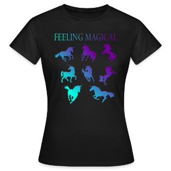Se sentir magique - T-shirt Femme - noir - Devant - AI Model Female 172 dark (172cm)