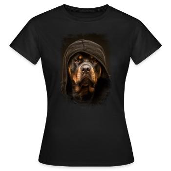 Rottweiler Grunge - Frauen T-Shirt - Schwarz - Vorne - AI Model Female 172 dark (172cm)