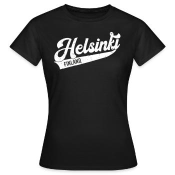 Helsinki,Finland - T-shirt Femme - noir - Devant - AI Model Female 172 dark (172cm)