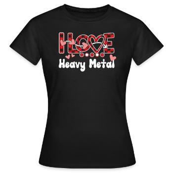 J’adore les filles de heavy metal Heavy metal - T-shirt Femme - noir - Devant - AI Model Female 172 dark (172cm)