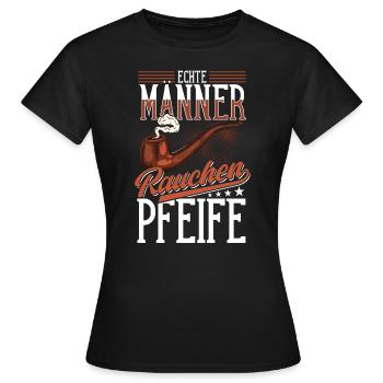 Pipe, Fumeurs, Vrais Hommes, Fumeurs De Pipe - T-shirt Femme - noir - Devant - AI Model Female 172 dark (172cm)