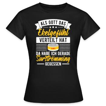 Surströmming dit drôle, dégoûtant - T-shirt Femme - noir - Devant - AI Model Female 172 dark (172cm)