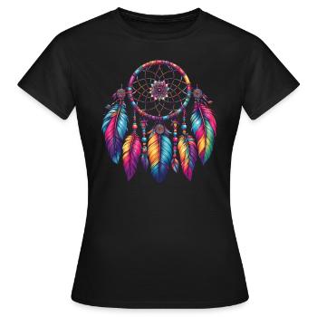 Attrape-rêves amérindien - T-shirt Femme - noir - Devant - AI Model Female 172 dark (172cm)