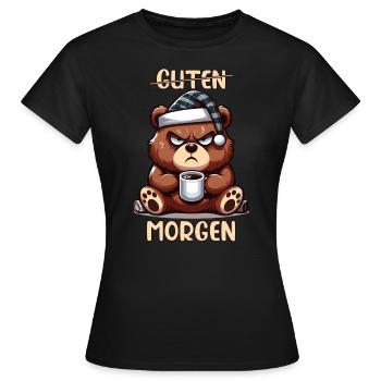 Morning grouch, , good morning - Women's T-Shirt - black - Front - AI Model Female 172 dark (172cm)