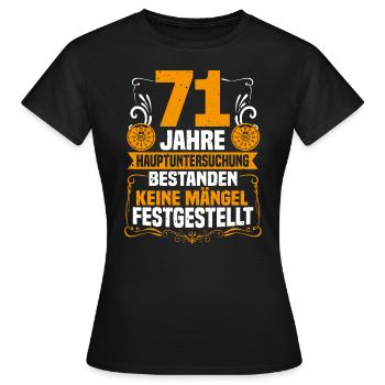 71 ans de l’inspection principale 71e anniversaire - T-shirt Femme - noir - Devant - AI Model Female 172 dark (172cm)