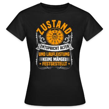 L’état correspond à l’âge et au kilométrage Anniversaire - T-shirt Femme - noir - Devant - AI Model Female 172 dark (172cm)