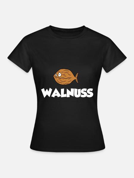 Walnuss - Frauen T-Shirt - Schwarz