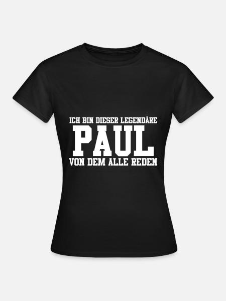 Paul Name Design - Frauen T-Shirt - Schwarz