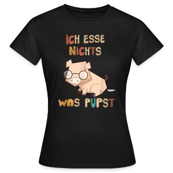 Végétarien Végétalien Je ne mange rien de végétalien - T-shirt Femme - noir - Devant - AI Model Female 172 dark (172cm)