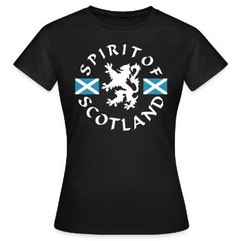 Spirit-of-Scotland - Frauen T-Shirt - Schwarz - Vorne - AI Model Female 172 dark (172cm)