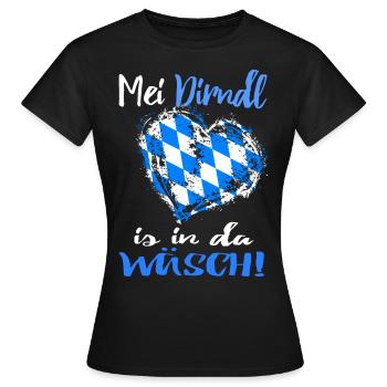 Mein Dirndl ist noch in der Wäsche - Frauen T-Shirt - Schwarz - Vorne - AI Model Female 172 dark (172cm)