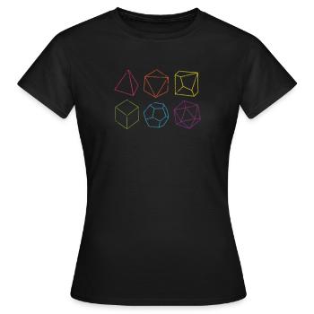 RPG Rollenspiel Würfel - Frauen T-Shirt - Schwarz - Vorne - AI Model Female 172 dark (172cm)