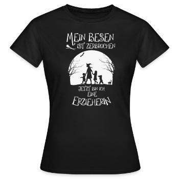 Halloween Erzieher Lehrer Vorschule Pädagoen - Frauen T-Shirt - Schwarz - Vorne - AI Model Female 172 dark (172cm)